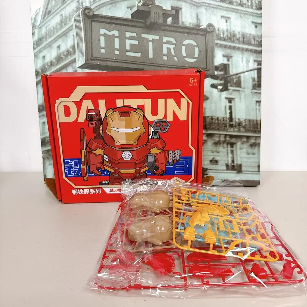 Iron Man Capybara 3D Printed Figure with LED Base - Funny Desk Decor